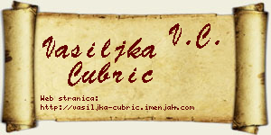 Vasiljka Čubrić vizit kartica